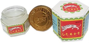 Мазь Тигровая белая 白虎万金膏 White Tiger Ointment 20г Мазь Тигровая белая 白虎万金膏 White Tiger Ointment 20г